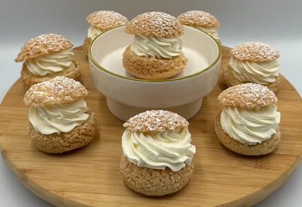 Classic vanilla pastry cream and Chantilly